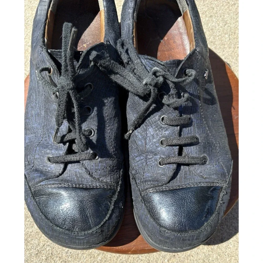 Finn Comfort Shoes Sneakers Womens 7.5 Blue Casual Lace Oxford Leather Germany